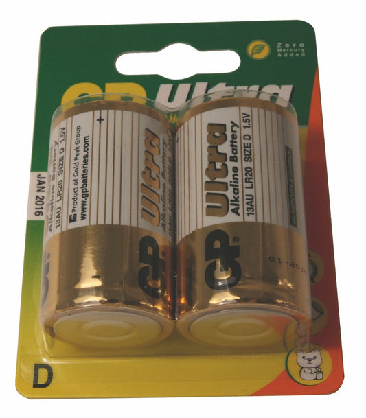 GP ULTRA 2-PACK D-BATTERIER