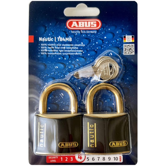HÄNGLÅS ABUS MÄSSING 2-PACK