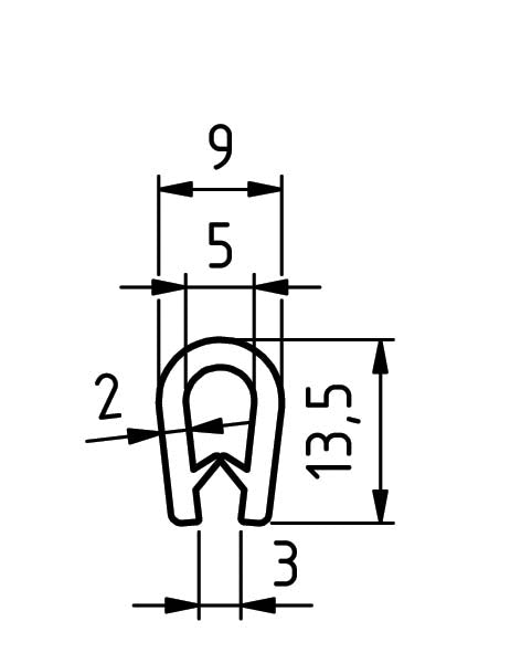 KANTLIST SVART 4M 5MM