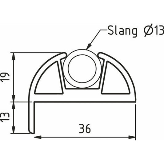 RELINGSLIST RL42 8M SVART