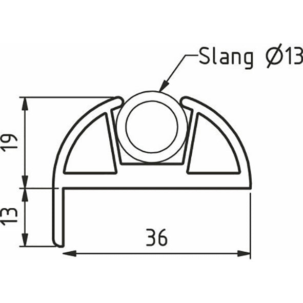 RELINGSLIST RL42 8M SVART